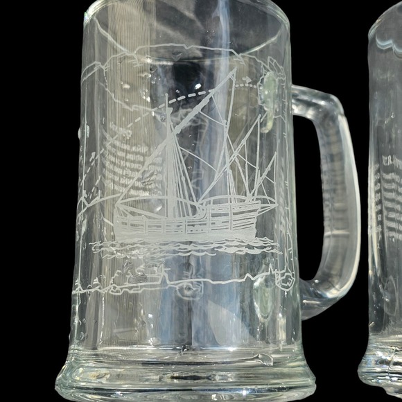 Columbus‎ Voyage Ship Beer Mug Set of two - Picture 3 of 7